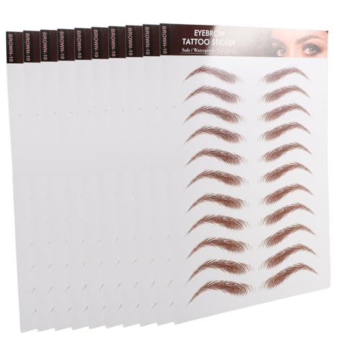 Gatuida 12blätter Augenbrauenaufkleber Abziehen Augenbrauen-transfer-aufkleber Braun Formen Kostüm Schnell Anzuwenden Einfach Zu Entfernen Lebendige Augenbrauen-sticker von Gatuida