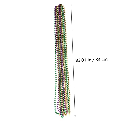 Gatuida 15 Stück Teiliges Set Bunte Perlenketten Runde Metallperlen Farbenfrohe Modeschmuck Ketten für Festliche Partys und Events Karneval Kostüm Zubehör von Gatuida