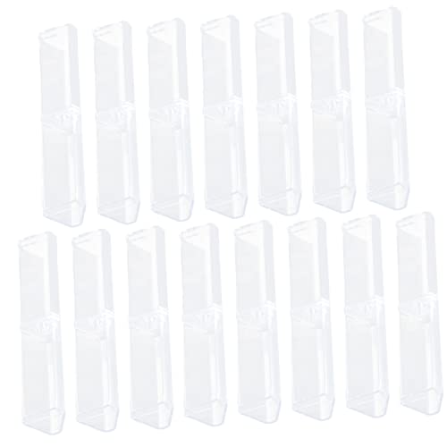Gatuida 15 Stück Teiliges Transparentes Acryl Stifteetui mit Stabilem Dreieck Design Leicht und Kompakt als Geschenkbox und Aufbewahrung für Kugelschreiber für Büro Schule und Unterwegs von Gatuida