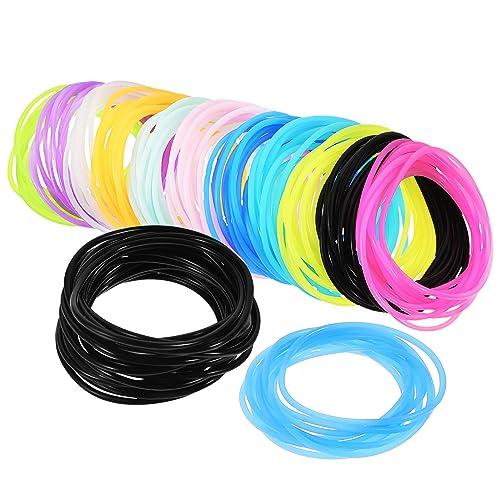 Gatuida 150 Stück Luminous Silikonarmbänder Bunte Jelly Armbänder für Frauen und Mädchen für Partys Feste und Tägliche Nutzung Elastisch und Langlebig von Gatuida
