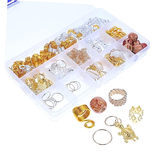 Gatuida 158 Stück Teiliges Dreadlock Schmuckset Stilvolle Haaraccessoires aus Robustem Legierungsmaterial für Zöpfe und Bartdeko Gatuida 158 Stück Teiliges Dreadlock Schmuckset Stilvolle Haaraccessoires aus Robustem Legierungsmaterial für Zöpfe und Bartdeko von Gatuida