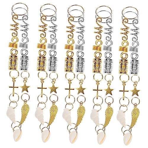 Gatuida 159 Stück Teiliges Dreadlock Haar Schmuck Metallringe und Anhänger für Zöpfe Kreative Haaraccessoires für für Partys und Besondere Anlässe von Gatuida