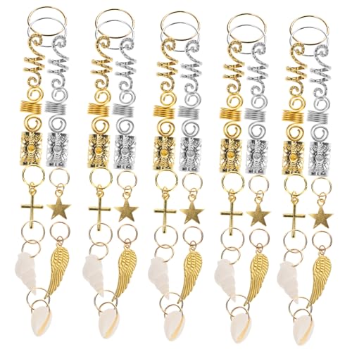 Gatuida 159 Stück Teiliges Dreadlocks Haarschmuck Metallringe und Spiralen für Zöpfe Verstellbare Haarcuffs für Damen und Herren DIY Flecht Accessoires für Stylische Haarverlängerungen von Gatuida