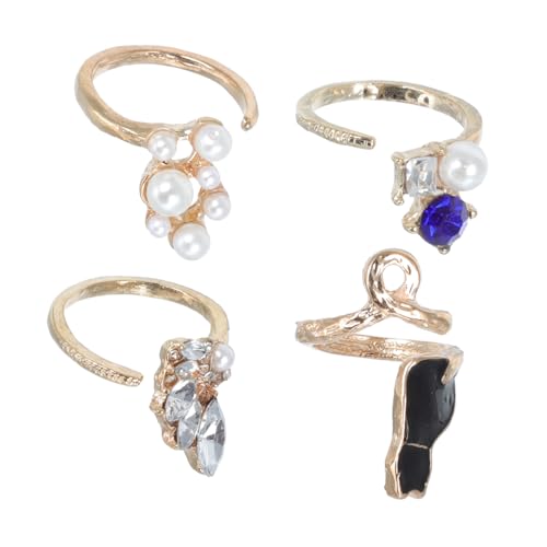 Gatuida 16 Stück Teiliges Damen Ringe Set mit Perlen und Katzenmotiv Modische Schmuck Knöchelringe Vielseitig Kombinierbar Filigrane Verarbeitung Stilvolle Accessoires für Alltag und von Gatuida