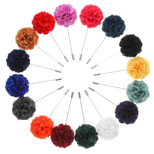 Gatuida 16 Stück Teiliges Herren Anzugbroschen Blumen Ansteckblumen für Sakko Corsage für Festliche Anlässe Hochwertige Verarbeitung Vielseitig für Bankette und Zeremonien von Gatuida