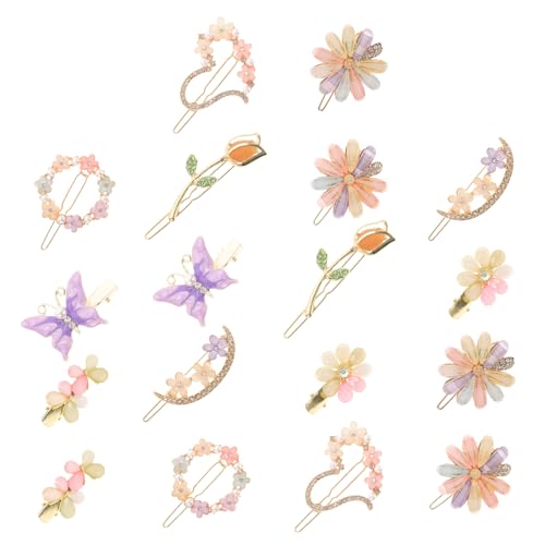 Gatuida 18 Stück Teiliges Set Schmetterlings Haarclips mit Kristallblumen und Herz Haarspangen für und Mädchen Haaraccessoires für Besondere Anlässe Gatuida 18 Stück Teiliges Set Schmetterlings Haarclips mit Kristallblumen und Herz Haarspangen für und Mädchen Haaraccessoires für Besondere Anlässe von Gatuida