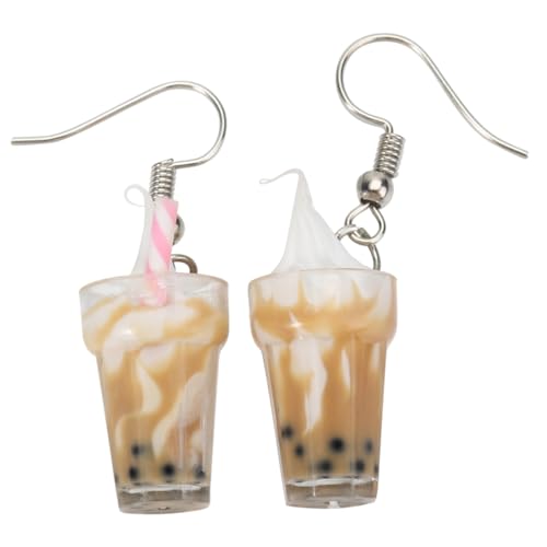 Gatuida 1Paar Baumelnde Ohrringe im Eiscreme Design Lustige Perlen Milchtee Form Accessoire für Festivals Alltägliche Outfits mit Hochwertigem Material für Maximalen Gatuida 1Paar Baumelnde Ohrringe im Eiscreme Design Lustige Perlen Milchtee Form Accessoire für Festivals Alltägliche Outfits mit Hochwertigem Material für Maximalen von Gatuida