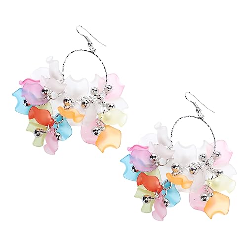 Gatuida Böhmische Quastenohrhänger Farbige Blütenblatt Ohrstecker für Damen Leichte Stylische Ohrschmuck für Strand und Urlaub von Gatuida