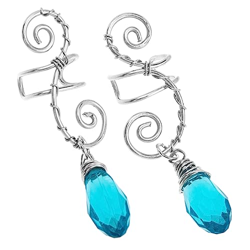 Gatuida 1Paar Elfen Ohrclip mit Kristallanhänger Retro Ohrmanschetten Handgefertigter Modeschmuck für Damen für Feenpartys Hochzeiten und Besondere Anlässe Gatuida 1Paar Elfen Ohrclip mit Kristallanhänger Retro Ohrmanschetten Handgefertigter Modeschmuck für Damen für Feenpartys Hochzeiten und Besondere Anlässe von Gatuida