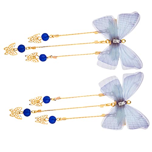 Gatuida Schmetterlings Haarspangen Mit Quaste Chinesische Haaraccessoires Für Dickes Haar Lange Haarspangen Hanfu Haarschmuck Für Junge Mädchen von Gatuida