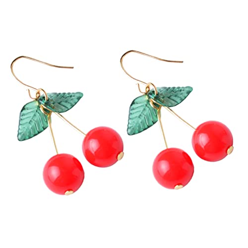 Gatuida 1Paar Helle Rote Kirschohrstecker für Damen Handgefertigte Ohrhänger im Cherry Design Accessoires für Ohrringe für Mädchen und Frauen Gatuida 1Paar Helle Rote Kirschohrstecker für Damen Handgefertigte Ohrhänger im Cherry Design Accessoires für Ohrringe für Mädchen und Frauen von Gatuida