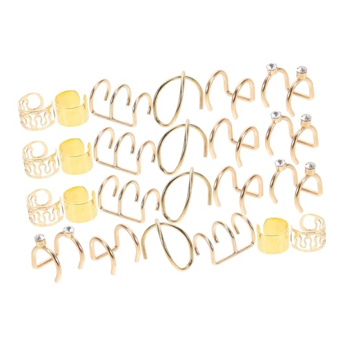Gatuida 1Satz Haarschmuck für Zöpfe Metall Ohrclips Piercing DIY Haarschmuck Zubehör für Frauen Stilvolle Haaranhänger und Ohrstulpen von Gatuida