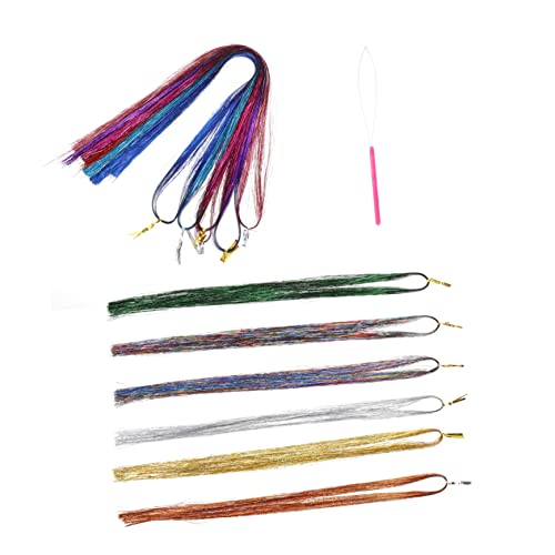 Gatuida 1Satz Haarverlängerungen Farben Synthetische Haarteile mit Häkelnadel für Cosplay Maskerade und Tägliche Styles Haar Highlights für Looks von Gatuida