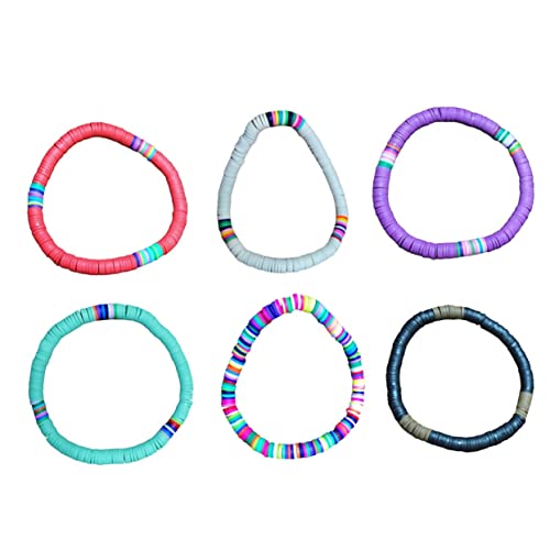 Gatuida Böhmisches Paararmband Polymer Clay Handgefertigtes Elastisches Handseil Süßes Armband für Damen Farbenfroh und Komfortabel für Paare von Gatuida