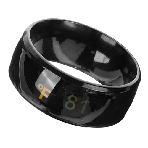 Gatuida Intelligenter Temperatur Ring aus Titanstahl Unisex Fingerring für Paare Modischer Schmuck Einfaches Design für Jubiläums und Verlobungsringe von Gatuida
