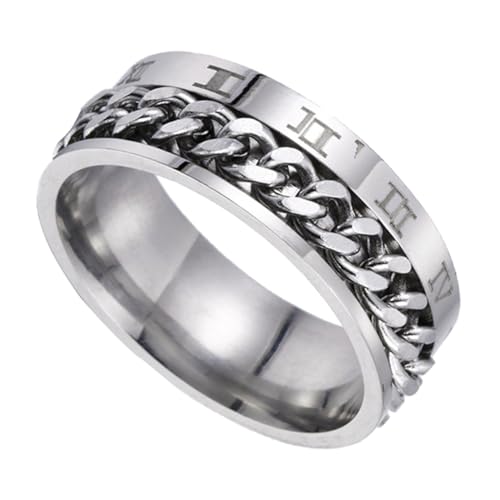 Gatuida 1Stück Titanstahl Ring mit Rotationsfunktion Römische Ziffern Modering für Herren und Damen Stilvoller Schmuck Gatuida 1Stück Titanstahl Ring mit Rotationsfunktion Römische Ziffern Modering für Herren und Damen Stilvoller Schmuck von Gatuida