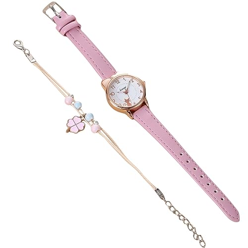 Gatuida 1satz Damen Armbanduhr Mit Katzenmotiv Quarzuhr Mit Verstellbarem Armband Und Passender Handkette Für Alltag Und Besondere Anlässe von Gatuida