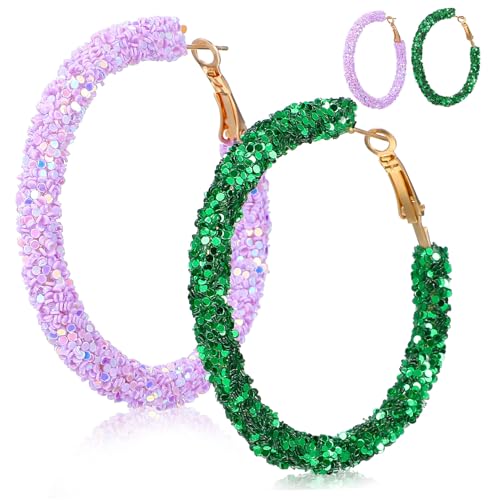 Gatuida 2 Paare Boho Creolen Ohrringe Glitzernde Runde Sequin Creolen für Damen Statement Ohrringe für Alltag Party Strand Urlaub Gatuida 2 Paare Boho Creolen Ohrringe Glitzernde Runde Sequin Creolen für Damen Statement Ohrringe für Alltag Party Strand Urlaub von Gatuida