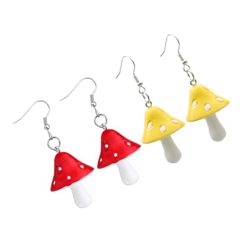 Gatuida 2 Paare Damen Pilz Ohrringe aus leichtem Kunststoff Lustige Bunte Punktemuster Modischer Schmuck für Frauen Vielseitig Tragbar bei Partys und Alltag Einzigartiges Design Gatuida 2 Paare Damen Pilz Ohrringe aus leichtem Kunststoff Lustige Bunte Punktemuster Modischer Schmuck für Frauen Vielseitig Tragbar bei Partys und Alltag Einzigartiges Design von Gatuida