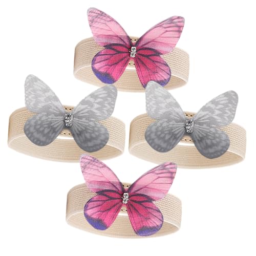 Gatuida 2 Paare Elastische Fersenriemen für Damen Sandaletten Schmetterlingsdesign Komfortable Rutschfeste Schuhbänder zum Fixieren von Absätzen Einfache Handhabung und Modischer Sitz von Gatuida