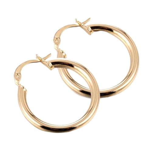 Gatuida 2 Paare Geometrische Ohrhänger Große Runde Metall Creolen Ohrschmuck für Damen Elegant Gold und Silber Modernes Design für Party Hochzeit von Gatuida