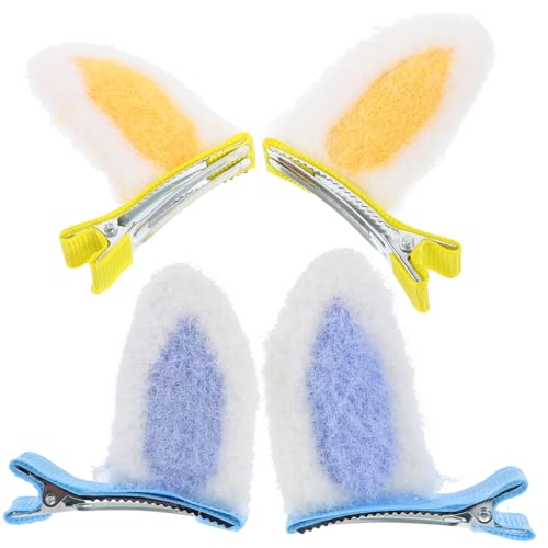 Gatuida Häschen Haarspangen 2 Paar Süßes Hasenohr Haarschmuck Aus Plüsch Für Kinder Und Teenager Mädchen Zubehör Für Ostern Und Karneval von Gatuida