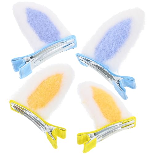Gatuida Häschen Haarspangen 2 Paare Hasenohr Haarklammern Süßes Haar Barrettes Für Mädchen Teenager Kinder Ostern Plüschmaterial Bequem von Gatuida