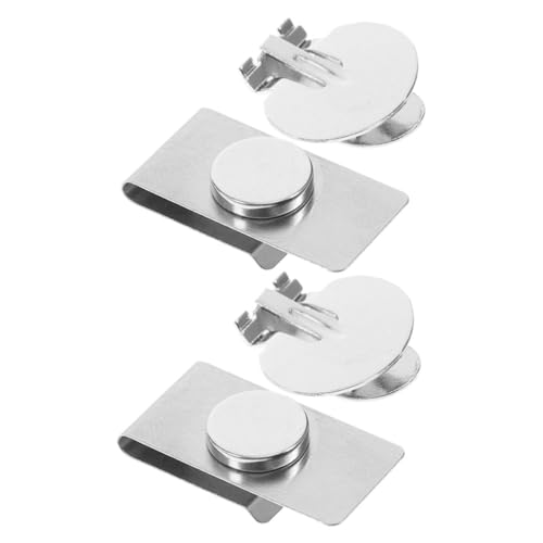 Gatuida 2 Paare Magnetische Krawattenklammer Unsichtbarer Krawattenhalter Antiswing Sicherer Halt für Business Hochzeiten Formelle Anlässe Schnelles Befestigen von Gatuida