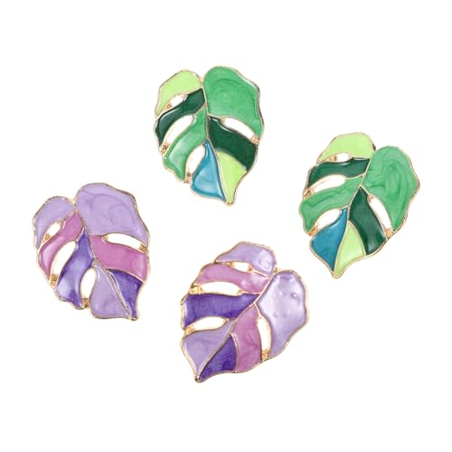 Gatuida 2 Paare Monstera Ohrringe Bunte Baumelnde Creolen Damen Schmuck Leicht Hautfreundlich Modisch Alltag und Fest von Gatuida