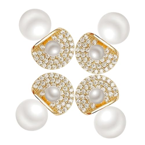 Gatuida 2 Paare Ohrstecker Perlenohrringe mit Imitationsperlen und Strasssteinen Schmuckset für Damen Vielseitig für Party Hochzeit Alltag und Festliche Anlässe Geeignet von Gatuida