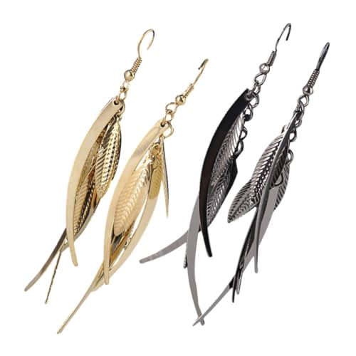 Gatuida 2 Paare Retro aus Legiertem Leichte Tropfen ohrringe für Damen Modische Statement accessoires für Party Hochzeit und Alltag Gold und Gunmetalfarben von Gatuida