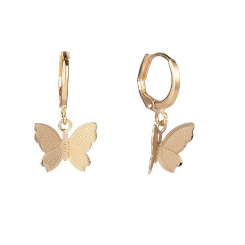 Gatuida 2 Paare Schmetterling Ohrhänger Damen Leichtes Modeschmuck Gold Silber Kreative Tropfen Ohrringe Schmuck Accessoire für Alltag Party von Gatuida