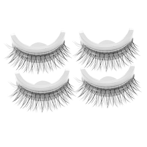 Gatuida 2 Paare Selbstklebende Falsche Wimpern für Frauen Natürliche Leichte Wiederverwendbare Augen dekoration Langlebig Kleberfrei Komfortabel für Alltag und Party von Gatuida