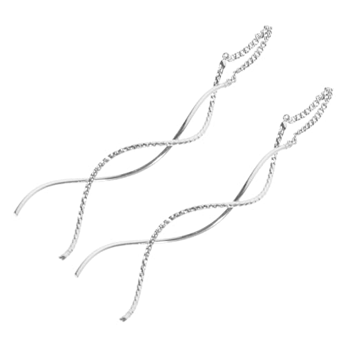Gatuida 2 Paare Spiralohrhänger Damen Leichte Threader Ohrringe Gewundene Dangle Ohrschmuck Elegant Versatile von Gatuida