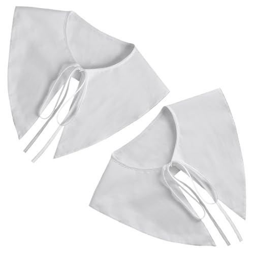 Gatuida 2 STÜCK Damen Fake Collar aus Weicher Baumwolle Abnehmbarer Spitzkragen Kragen Vielseitiger Blusen einsatz für Frühling und Herbst Modischer Bequemer Hemdkragen für Blusen und von Gatuida