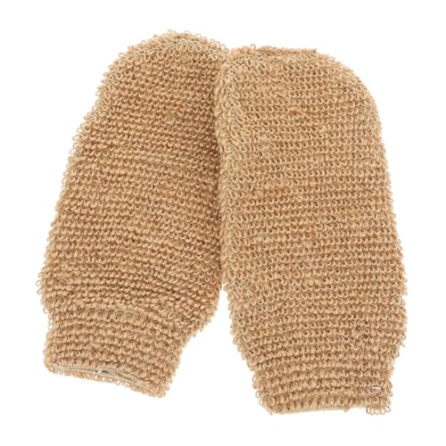 Gatuida 2 STÜCK Jute Badehandschuhe Strapazierfähig Exfolierend für Damen und Herren Hautfreundlich Leichter Peeling Handschuh für Dusche und Bad Handgrößenanpassend als von Gatuida
