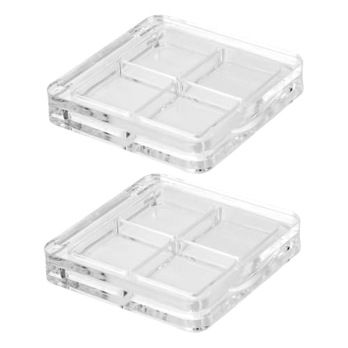 Gatuida 2 STÜCK Leere Lidschatten Palette Transparent Fach DIY Make Up Behälter Nachfüllbare Lidschatten Pfannen Kosmetik Aufbewahrung für Frauen Mädchen von Gatuida