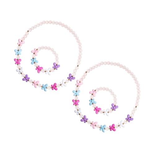 Gatuida 2 Sätze Dekorative Kinderhalskette und Armband mit Schmetterlingen Teiliges für Mädchen für Partys und Auftritte aus Hochwertigem Harz Gefertigt von Gatuida