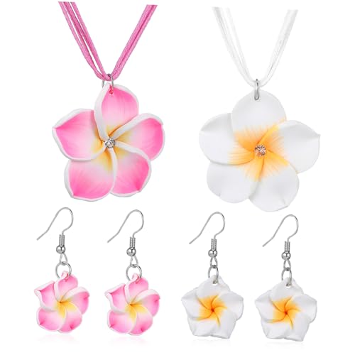 Gatuida 2 Sätze Hawaii Blumen Schmuckset Teilig Plumeria Halskette Ohrringe Damen Leicht Luau Party Zubehör Rosa Blumenanhänger Modisch Langlebig Gatuida 2 Sätze Hawaii Blumen Schmuckset Teilig Plumeria Halskette Ohrringe Damen Leicht Luau Party Zubehör Rosa Blumenanhänger Modisch Langlebig von Gatuida