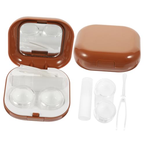 Gatuida 2 Sätze Kontaktlinsen Aufbewahrungsbox mit Spiegel Teiliges Kleine Leichte und Auslaufsichere Kontaktlinsenbehälter für Damen Tragbar und Vielseitig für Reisen und Alltag Geeignet von Gatuida