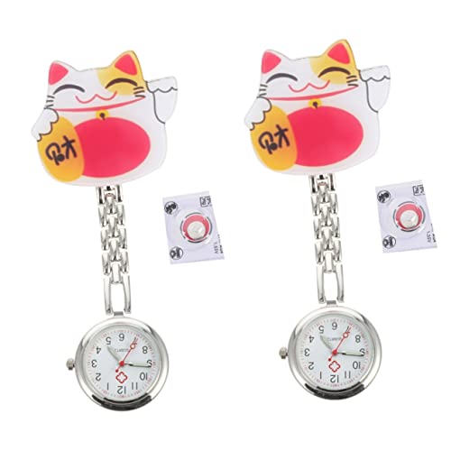 Gatuida 2 Sätze Timing Mit Abzeichen Uhr Zweite Neko Ärzte Graduierung Muster Brust Revers Hand Krankenschwestern Jahre Weihnachtstasche Weihnachten von Gatuida