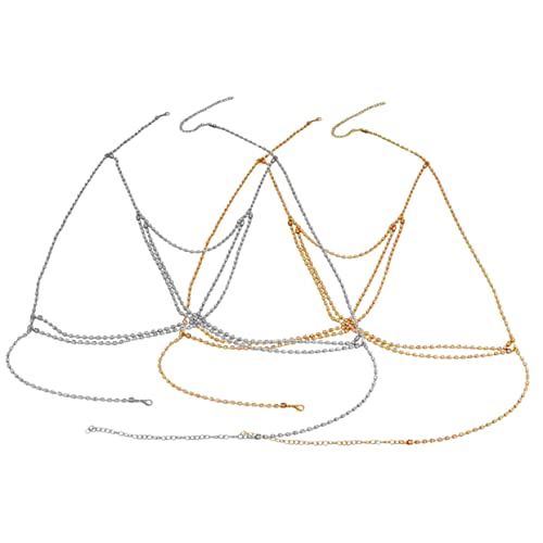 Gatuida 2 Stck Glitzernde Körperkette Rhinestone Chain Schmuck für Frauen Mehrlagige Body Jewelry für Strandpartys und Nachtclubs Gold Weiß Kette Gatuida 2 Stck Glitzernde Körperkette Rhinestone Chain Schmuck für Frauen Mehrlagige Body Jewelry für Strandpartys und Nachtclubs Gold Weiß Kette von Gatuida