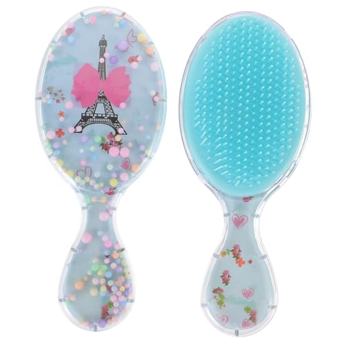 Gatuida 2 Stck Haarbürste Transparent Oval Entwirrungsbürste mit Weichen Borsten Kopfhautmassage Leicht Tragbar für Lockiges Haar Mädchen Reise von Gatuida