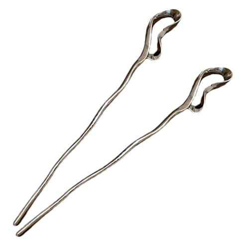 Gatuida 2 Stck Irregular Metal Hair Sticks Chinesischer Stil Haarnadeln für Mädchen Haarschmuck zum Hochstecken Vintage Design Einfache Anwendung Vielseitig für Partys und Alltag von Gatuida