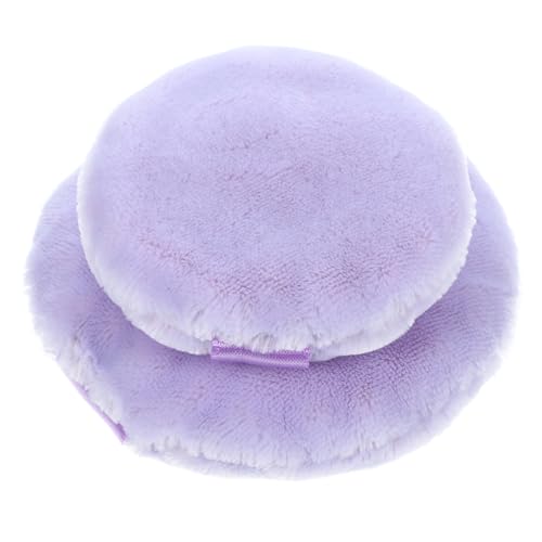 Gatuida 2 Stck Make Up Puderquaste Kleine Runde Samt Puderpuffs Doppelseitig für Gesichtspuder Foundation Concealer Tragbar Weich Geeignet für Damen und Mädchen von Gatuida