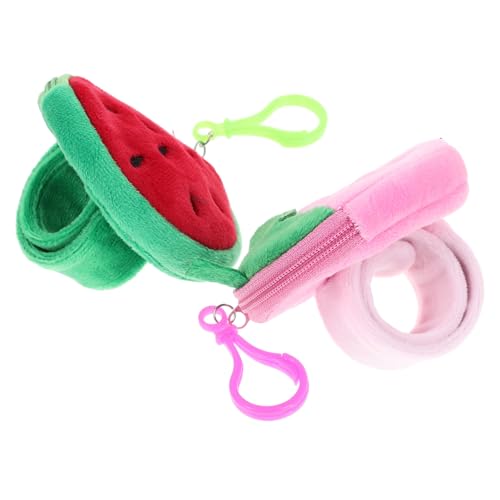 Gatuida 2 Stck Obst Slap Armbänder für Niedliche Erdbeer und Wassermelonen Designs Weiche Stoffausführung Langlebig und Komfortabel als Modisches Accessoire von Gatuida