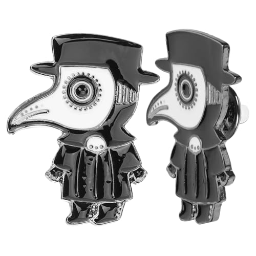 Gatuida 2 Stck Punk Plague Doctor Emaille Brosche für Damen Kleidung Vielseitige Anstecknadeln für Jacken Schals und Hüte Langlebige und Auffällige Lapel Pins im Gothic Stil Gatuida 2 Stck Punk Plague Doctor Emaille Brosche für Damen Kleidung Vielseitige Anstecknadeln für Jacken Schals und Hüte Langlebige und Auffällige Lapel Pins im Gothic Stil von Gatuida