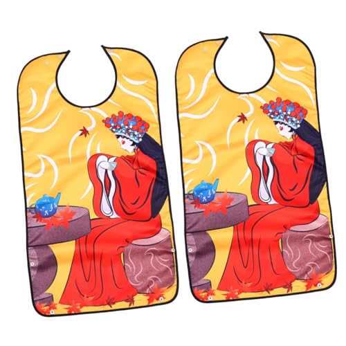 Gatuida 2 Stk Lätzchen für Erwachsene Speichel Handtuch Schürze essen Schürzen für Männer Babylätzchen Holunder Mahlzeit Lätzchen wasserdichte Essschürze Doppelschicht Schutz Kleidung Mann von Gatuida