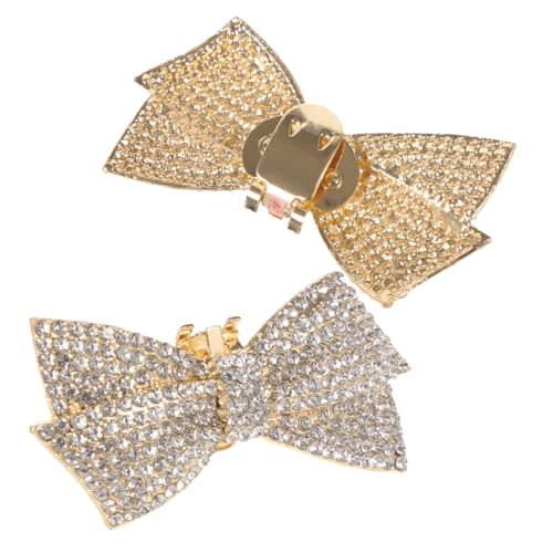 Gatuida 2 Stück Abnehmbare Schuhclips für Damen mit Funkelnden Strass Schleifen Schuhschmuck für High Heels Vielseitige Deko für Brautschuhe und Festliche Anlässe Komfortabel und Sicher von Gatuida