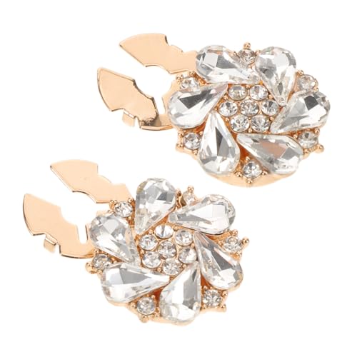 Gatuida 2 Stück Abnehmbare Strass Knopfabdeckungen Manschettenknopf-verzierungen für Damen Hemden DIY Kreative Metall-accessoires Kompakt Leicht Tragbar für Reise und Alltag von Gatuida